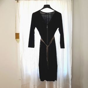 SOLD - Sun Kim A line Black Dress